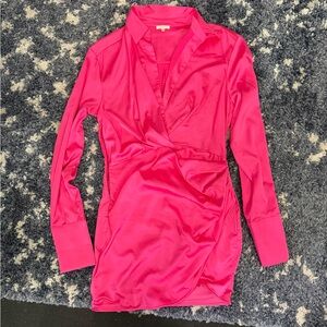 Luxxel Satin Wrap Dress